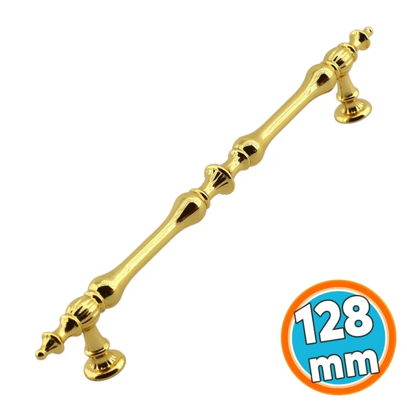 Mobilya Mutfak Dolabı Çekmece Dolap Kulpları Kapak Kulpu Kulbu Gold 128 mm Metal Kulp ürün görseli