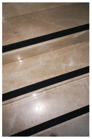 Merdiven Kaydırmaz Bant 2 Adet 5 Metre Zemin Kaymaz Band 5 cm Yapışkanlı Basamak Mermer Beton Fayans Ayakkabı Ahşap Bant - Resim 5