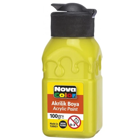 Nova Color Akrilik Boya Şişe 100 Cc Limon Sarısı Nc-2032 ürün görseli