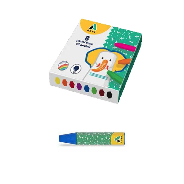 Adel Pastel Boya Karton Kutu Köşeli 8 Lİ 428 0817 002 ürün görseli
