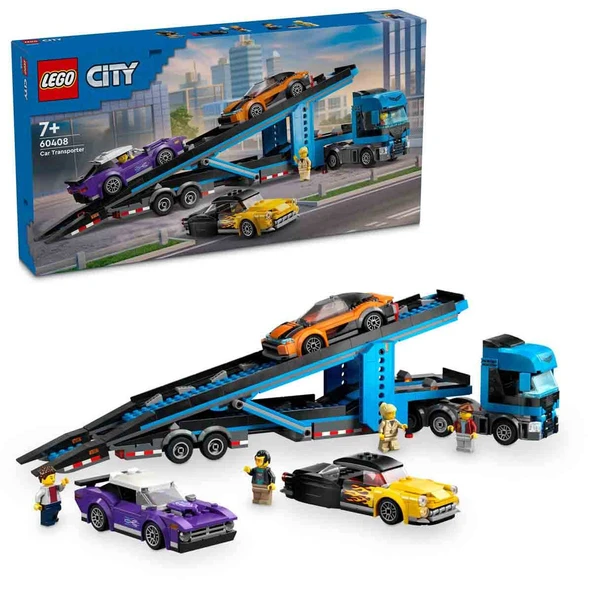 LEGO City Spor Arabalı Araç Taşıma Kamyonu 60408 ürün görseli 1