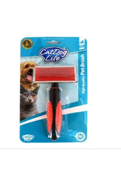 Catdoglife KEDİ ve KÖPEKLER İÇİN TELLİ FIRÇA (M) - Resim 2