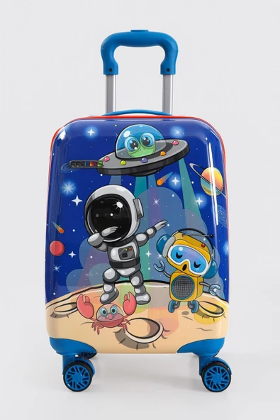 Monalisa Home Lİsanslı Lüks Renkli Figürlü Çocuk Valizi - Resim 7