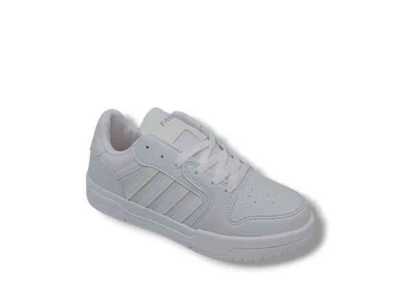 Lambırlent 2200 Unisex Beyaz Bağcıklı Spor Ayakkabı - Resim 4