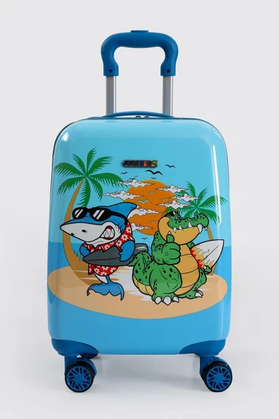 Monalisa Home Lİsanslı Lüks Renkli Figürlü Çocuk Valizi - Resim 4