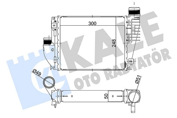 KALE 358705 INTERCOOLER TURBO RADYATÖRÜ CITROEN JUMPY-SPACETOURER-OPEL ZAFIRA-VIVARO C-TRAVELLER-EXPERT- TOYOTA PROACE AL/BRZ 1.5 DV5 1.6 DV6 2.0 DW10 BlueHDI 9806562180-SU001A3951 ürün görseli 1