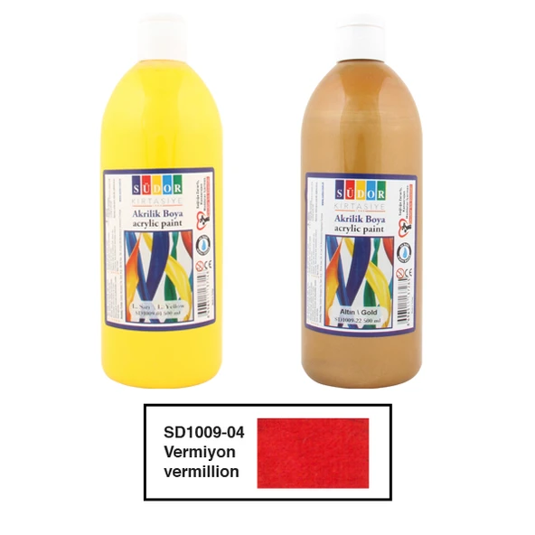 Südor Akrilik Boya 500 ML Vermillon SD1009-04 ürün görseli