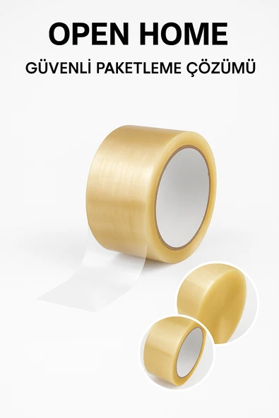 4 Adet - 100 Metre Şeffaf Koli Bandı – Extra Strong 40 Micron Kalınlık, Güçlü Yapışkan - 2