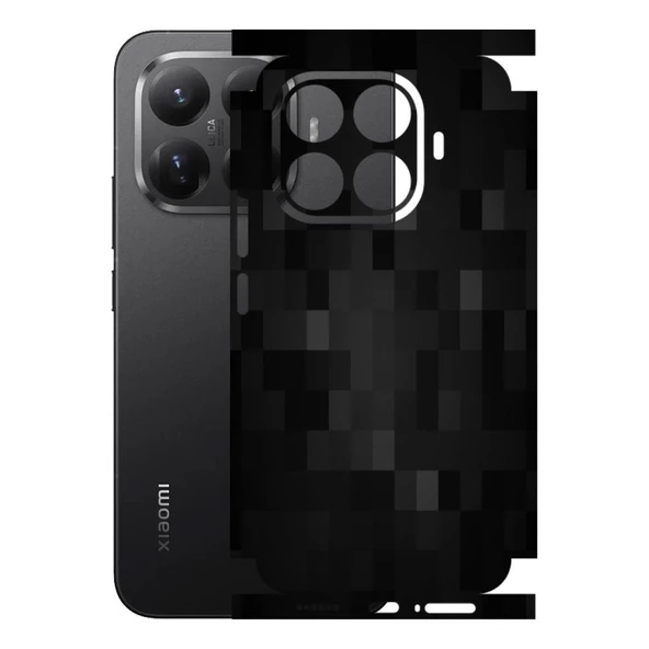 Xiaomi 15T Pro ile Uyumlu 360 Arka Kaplama   Pixel Desenli Siyah