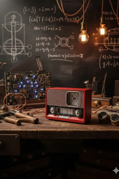 Blackbird Kırmızı Ktf-1647 Nostaljik Ahşap Görünümlü FM Radyo | USB/TF Kart MP3 El Feneri - 5