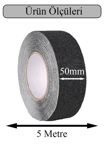 Merdiven Kaydırmaz Bant 3 Adet 5 Metre Zemin Kaymaz Band 5 cm Yapışkanlı Basamak Mermer Beton Fayans Ayakkabı Ahşap Bant - Resim 2