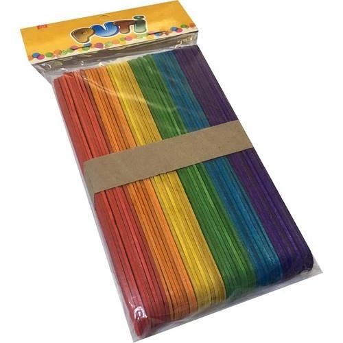 Puti Ahşap Renkli Geniş Dondurma Çubuğu Abeslang (50 adet) ürün görseli