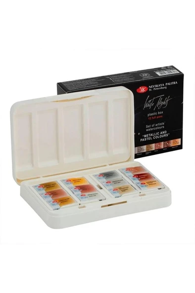 St.petersburg White Night Suluboya Seti 12 Renk Metalik Ve Pastel N:19421876 - Resim 3