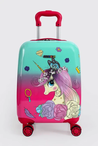Monalisa Home Lİsanslı Lüks Renkli Figürlü Çocuk Valizi