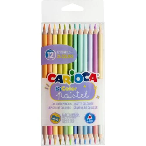 Carioca Pastel Renk Kuru Boya Kalem Çift Taraflı 12'li (24 Renk) ürün görseli