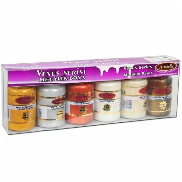 Artebella Venüs Serisi Metalik Boya 50 CC 6 Lı Set-1 ürün görseli