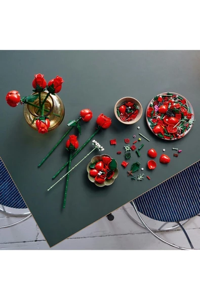 ® Icons Gül Buketi 10328 - 18 Yaş ve Üzeri İçin Yapım Seti (822 Parça) - 9