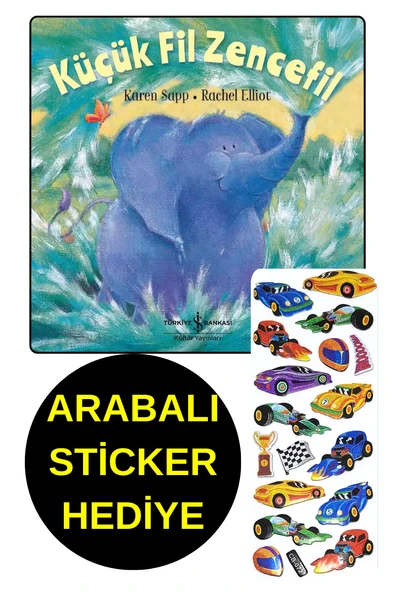 ARABALI  STİCKER HEDİYE  - OKUL ÖNCESİ RESİMLİ KİTAPLAR  - KÜÇÜK FİL ZENCEFİL ürün görseli