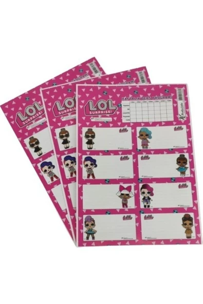 Keskin Color Lol Ders Programı Üçlü Öğrenci Etiketi 220130-93 ürün görseli