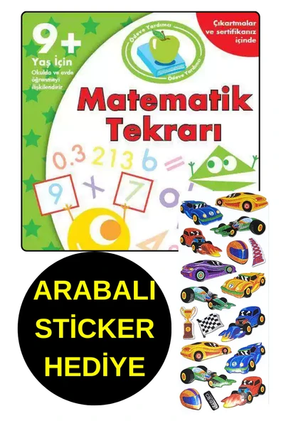 ARABALI STİCKER HEDİYE  - ÖDEVLERE YARDIMCI - 9 + YAŞ MATEMATİK TEKRARI ürün görseli
