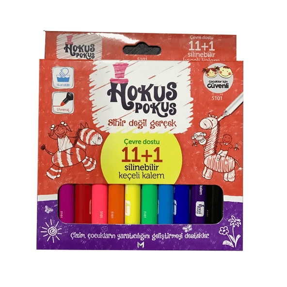 Masaüstü 5101 Hokus Pokus 11+1 Renk Keçeli Kalem ürün görseli