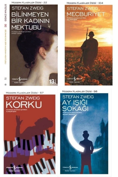 Stefan Zweig Seti 4 Kitap Bilinmeyen Bir Kadının Mektubu-korku-mecburiyet ürün görseli
