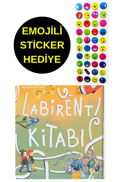 EMOJİLİ  STİCKER HEDİYE  - OKUL ÖNCESİ RESİMLİ KİTAPLAR  - LABİRENT KİTABI ürün görseli