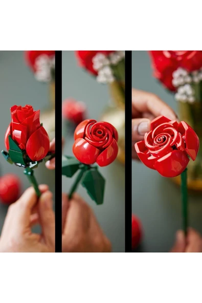 ® Icons Gül Buketi 10328 - 18 Yaş ve Üzeri İçin Yapım Seti (822 Parça) - 6