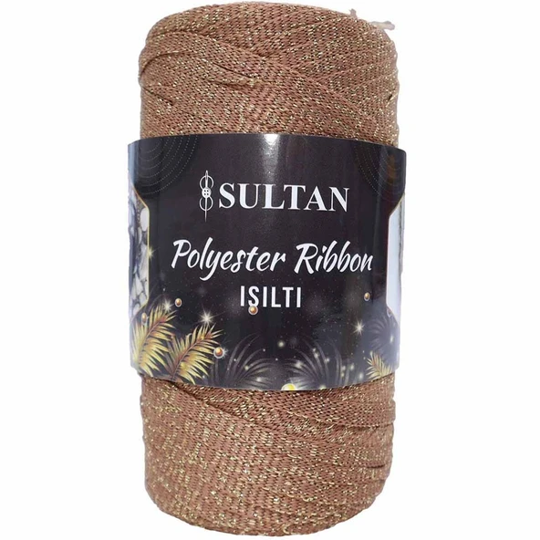 Sultan Simli Polyester Ribbon Işıltı ( 200 Gr ) 2633 Kahve