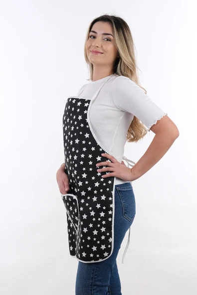 Trendy 3lü Set Sıvı Su Geçirmez Mutfak Önlüğü Isıya Dayanıklı Fırın Eldiveni Ve Tutacak Çeyiz Seti - 4