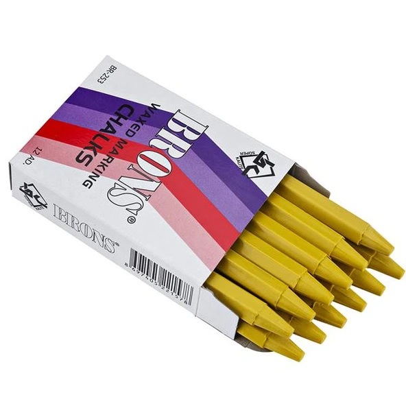 Brons Tebeşir Yuvarlak Yağlı Sarı 12 Lİ BR-253 ürün görseli