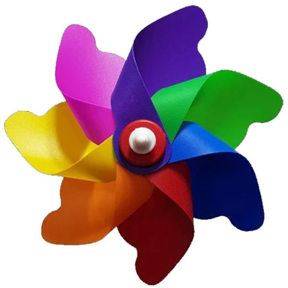 Rüzgar Gülü 16 Cm Çap 7 Kanatlı Bahçe Gurubu ürün görseli