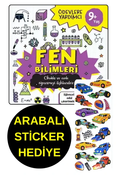 ARABALI  STİCKER HEDİYE  - ÖDEVLERE YARDIMCI - 9 + YAŞ  FEN BİLİMLERİ ürün görseli