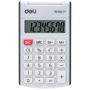 Deli 39217 Mini Hesap Makinesi Kapaklı Siyah ürün görseli