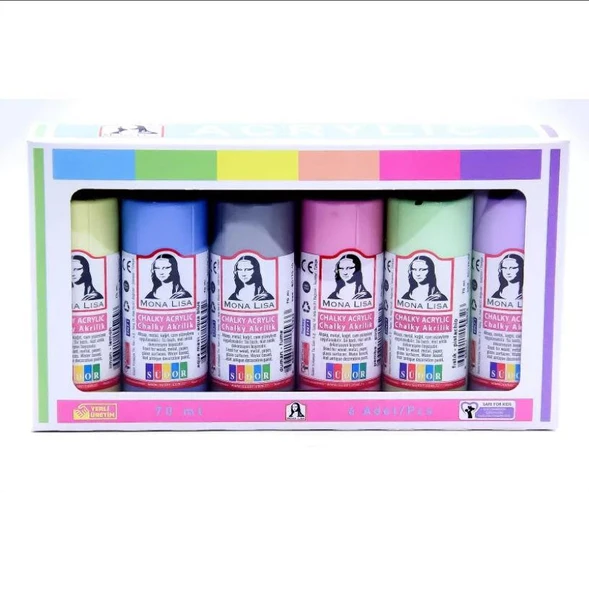 SÜDOR CHALKY AKRİLİK SET 6 RENK 70 ML - Resim 2