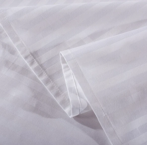 Nivora Çift Kişilik Çizgili Pamuk Saten Çarşaf | 240x280 | Mix & Match | Otel Serisi - Resim 5