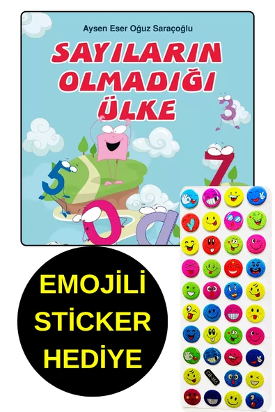 EMOJİLİ  STİCKER HEDİYE  - OKUL ÖNCESİ RESİMLİ KİTAPLAR -  SAYILARIN OLMADIĞI ÜLKE ürün görseli