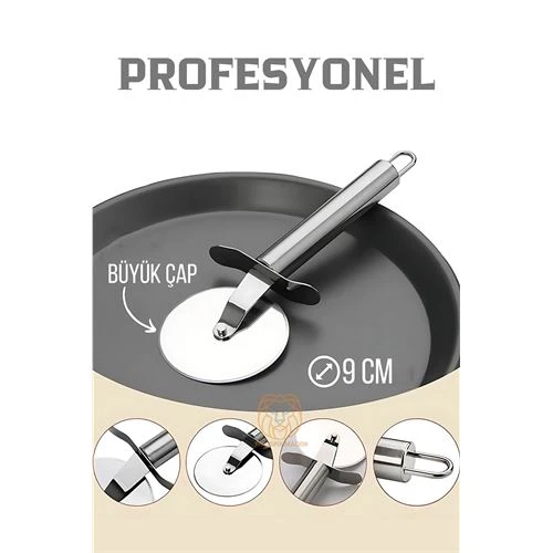 Profesyonel 9 cm Çelik Pizza Kesici Ignacio Design ürün görseli