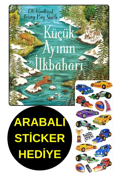 ARABALI  STİCKER HEDİYE  - OKUL ÖNCESİ RESİMLİ KİTAPLAR  - KÜÇÜK AYININ İLKBAHARI ürün görseli