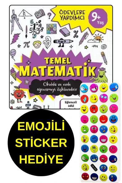 EMOJİLİ  STİCKER HEDİYE - TEMEL MATEMATİK - ÖDEVLERE YARDIMCI - YENİ ALIŞTIRMALAR -  9+ YAŞ ürün görseli