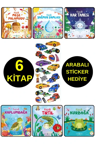 ARABALI STİCKER HEDİYELİ - OKUL ÖNCESİ RESİMLİ KİTAPLAR  - MEŞE PALAMUDU - KAR TANESİ - KURBAĞA ... ürün görseli