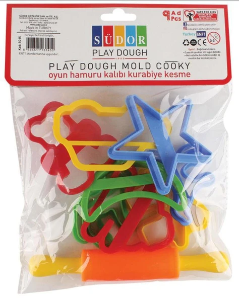 SÜDOR S015 OYUN HAMURU KALIBI KURABİYE KESME 9 PAR ürün görseli