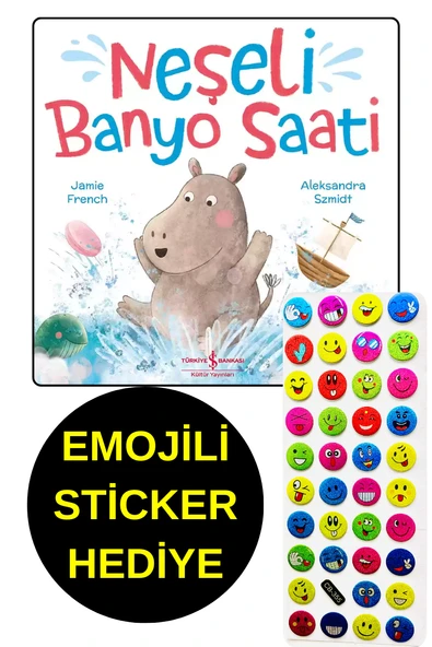EMOJİLİ  STİCKER HEDİYE  - OKUL ÖNCESİ RESİMLİ KİTAPLAR  - NEŞELİ BANYO SAATİ ürün görseli