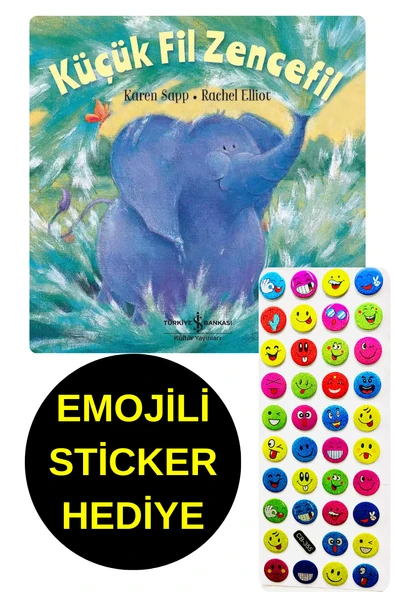 EMOJİLİ  STİCKER HEDİYE  - OKUL ÖNCESİ RESİMLİ KİTAPLAR  - KÜÇÜK FİL ZENCEFİL ürün görseli