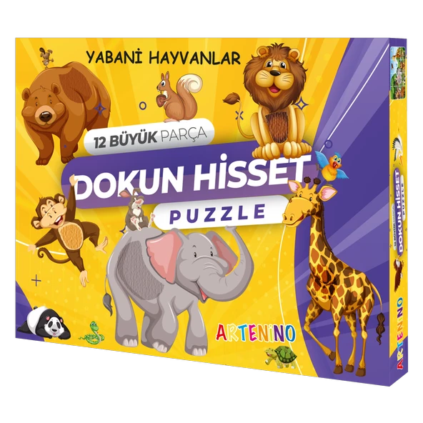 Artenino Yabani Hayvanları 12 Büyük Parça Dokun Hisset Puzzle ürün görseli