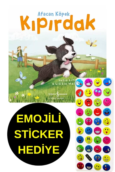 EMOJİLİ  STİCKER HEDİYE  - OKUL ÖNCESİ RESİMLİ KİTAPLAR  - AFACAN KÖPEK KIPIRDAK ürün görseli
