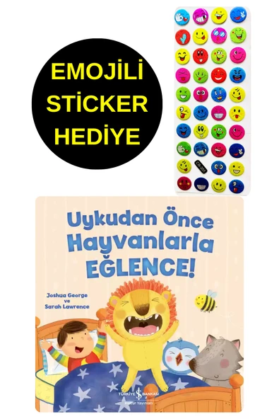 EMOJİLİ  STİCKER HEDİYE  - OKUL ÖNCESİ RESİMLİ KİTAPLAR  - UYKUDAN ÖNCE HAYVANLARLA EĞLENCE ! ürün görseli