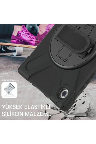 Litae Trend BFS Samsung Galaxy Tab A9 Kılıf Amazing Tablet Kapak - Siyah - Resim 6