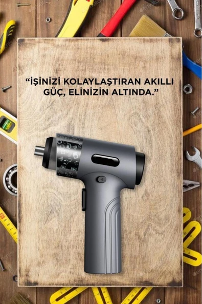 30 Parça Sarjlı Tornavida Seti – Led Işıklı Mıknatıslı Type-c - Resim 2
