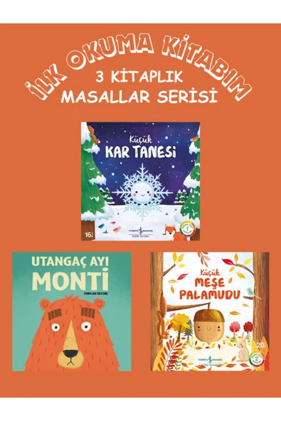 Çocuk Hikaye Kitabı 3'lü Masal Serisi ürün görseli